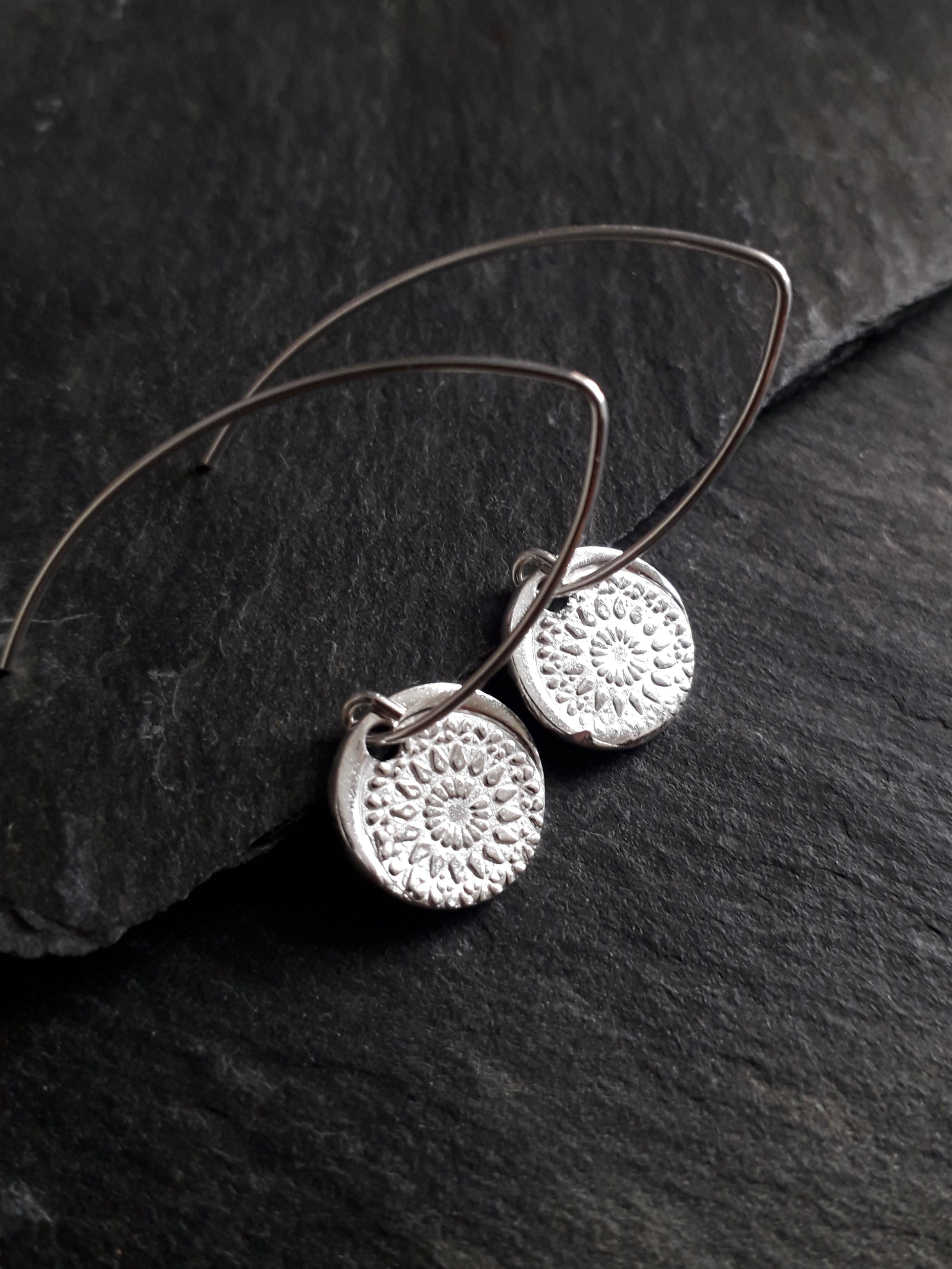 Long Wire Mandala Earrings - Irmy Creations