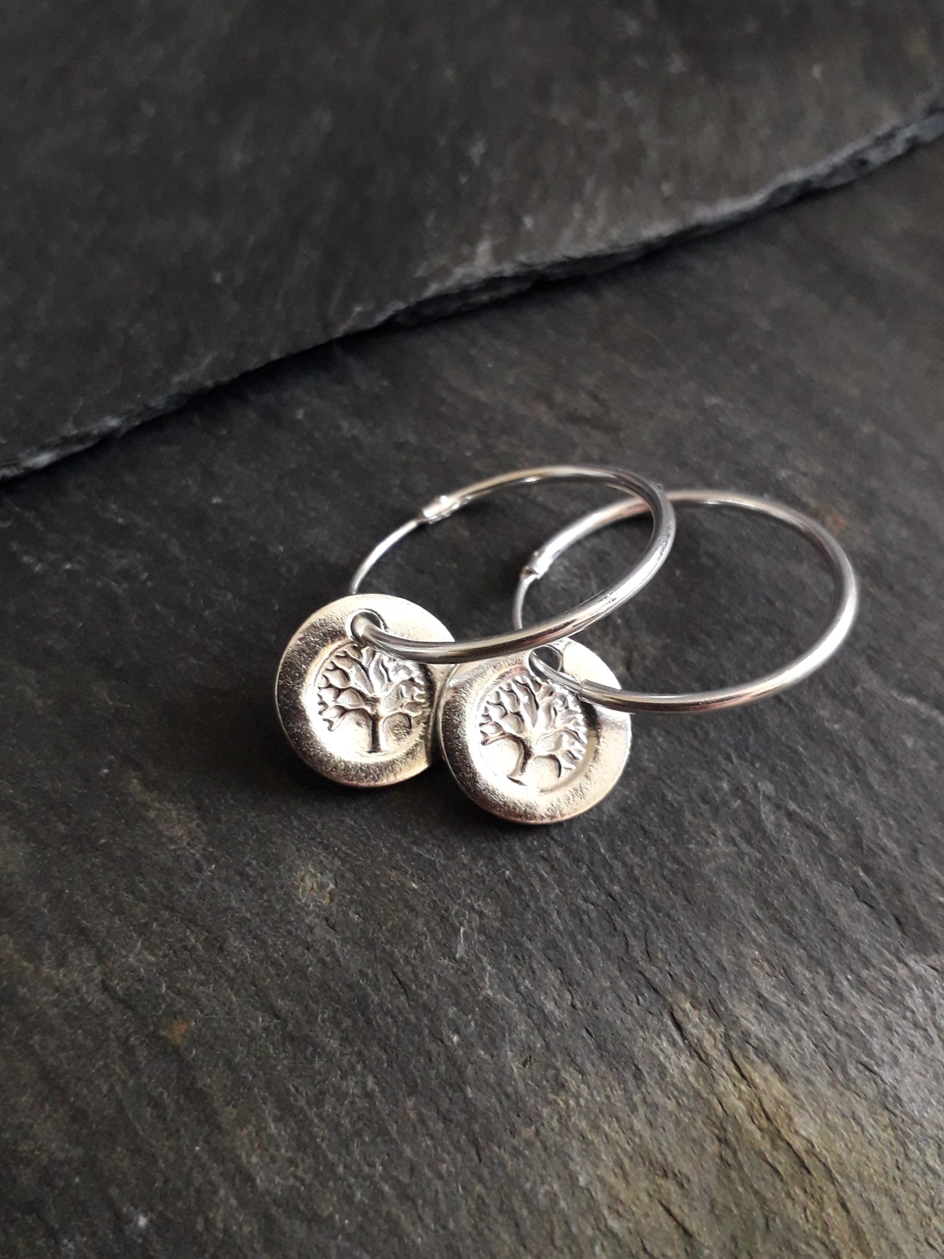 Tree of Life Silver Hoops - Irmy Creations