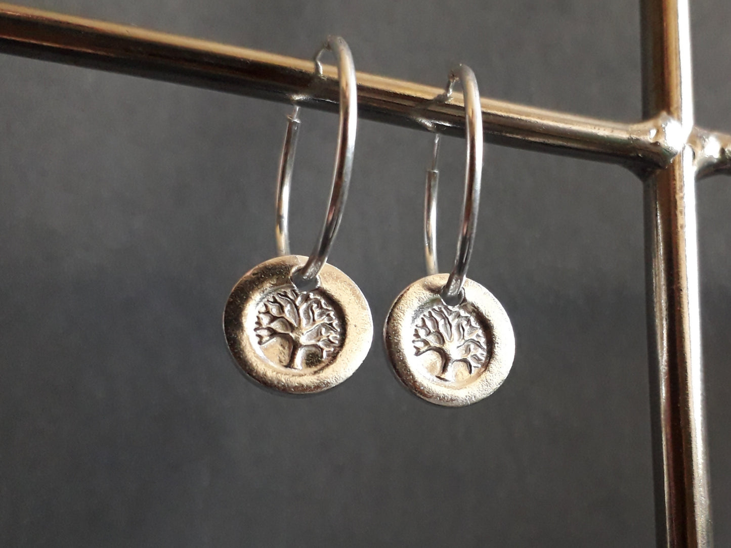 Tree of Life Silver Hoops - Irmy Creations