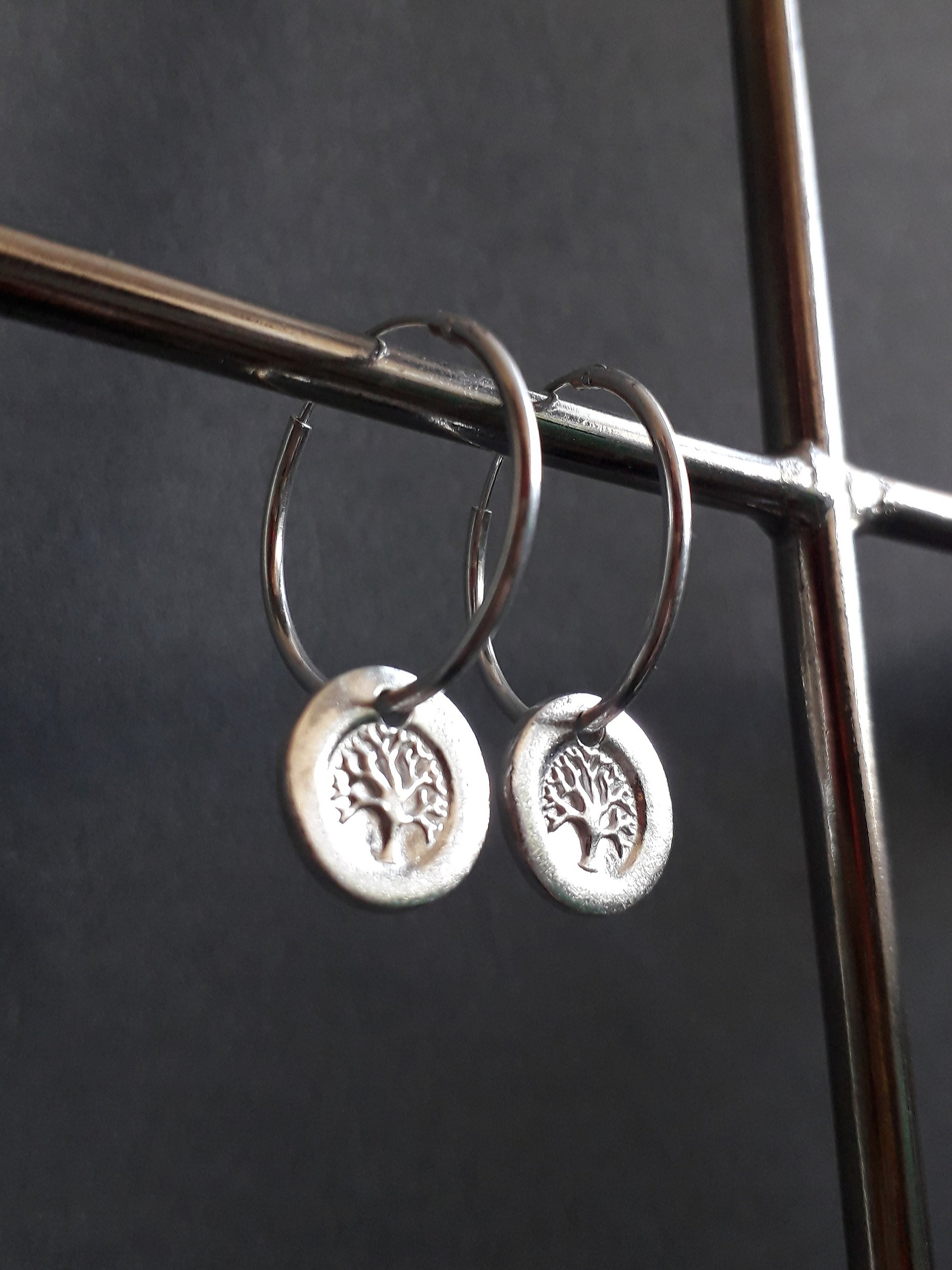 Tree of Life Silver Hoops - Irmy Creations