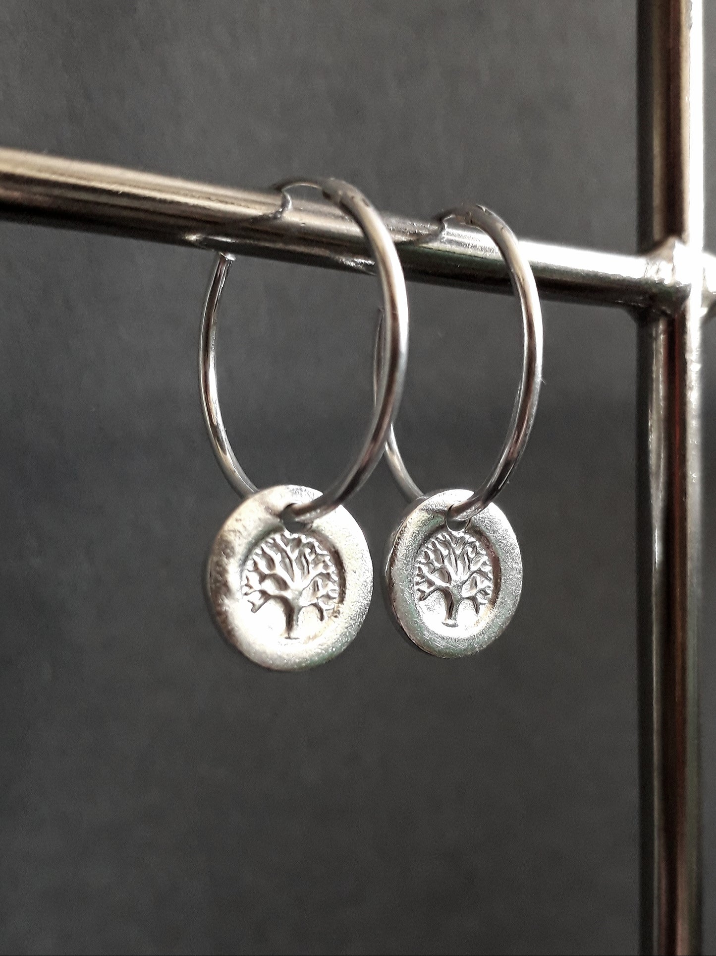 Tree of Life Silver Hoops - Irmy Creations