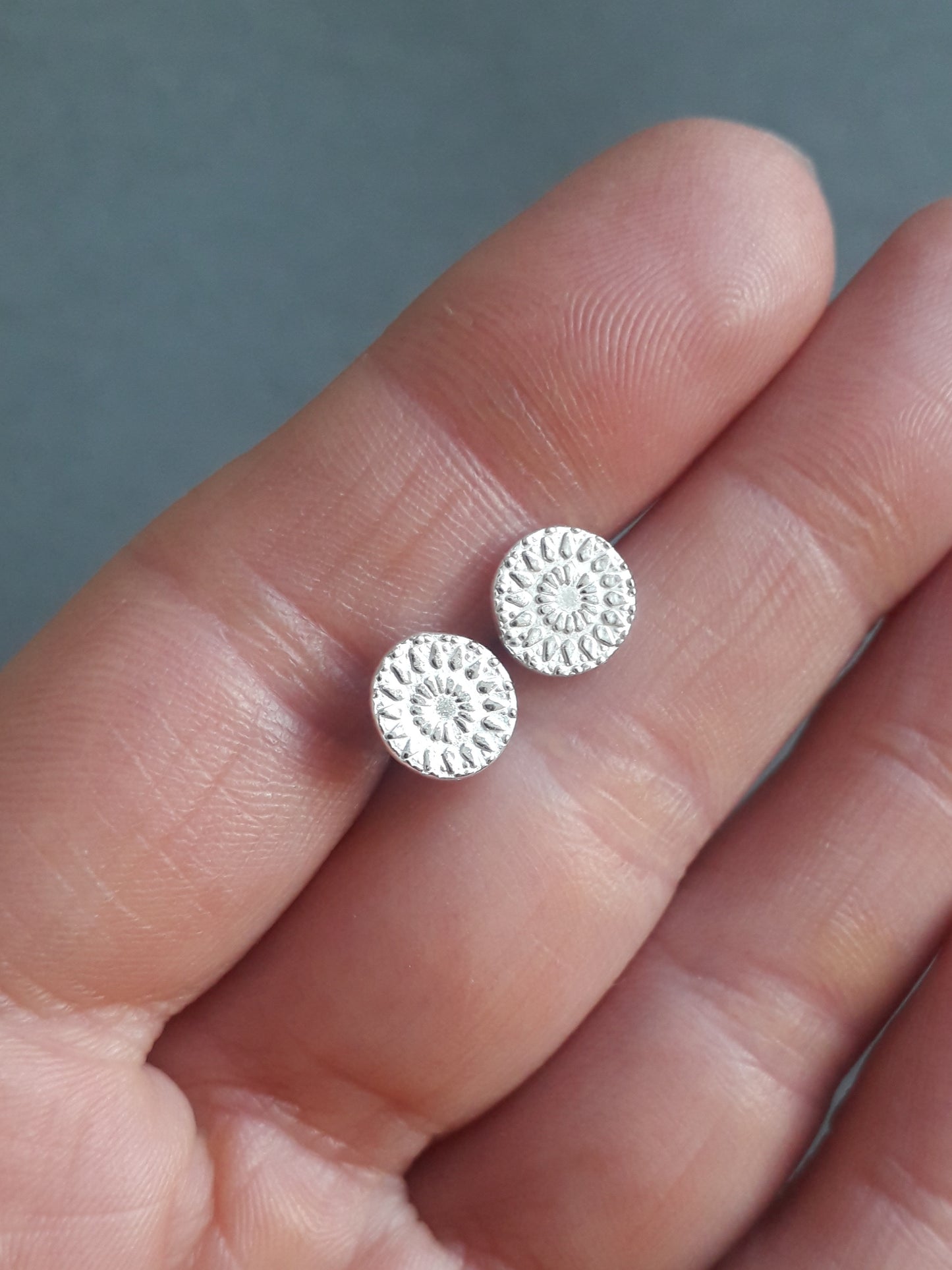 Mandala Silver Studs - Irmy Creations